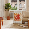 Forme ritagliate astratte in nero e arancione di Matisse