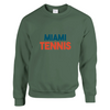 Unisex sweater with a retro Miami Tennis logo print