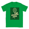 T-shirt featuring a graphic of a tennis racket and Wimbledon logo