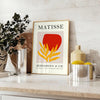 Poster showing Matisse Papiers Découpés style white and orange abstract composition