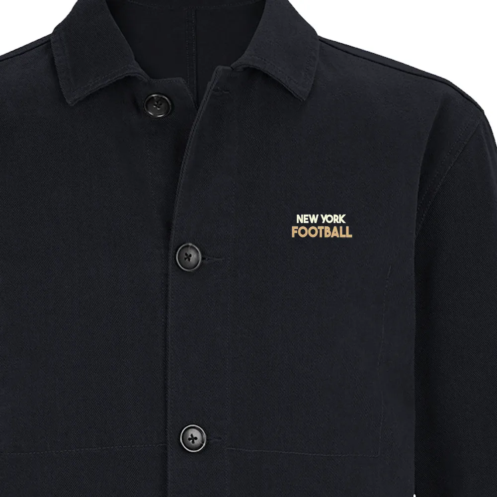 Unisex lightweight jacket featuring an embroidered New York football design