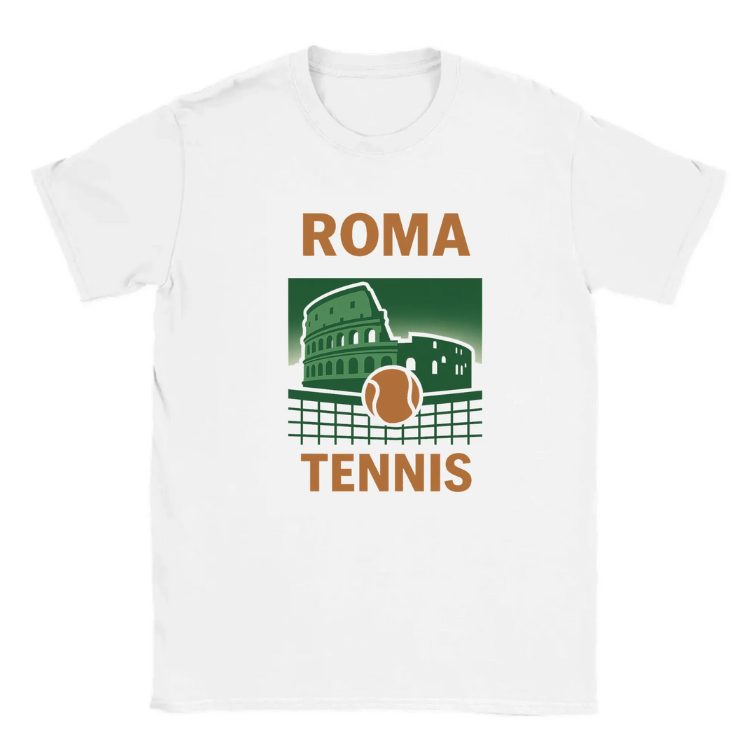 T-shirt featuring a graphic of a tennis player in action