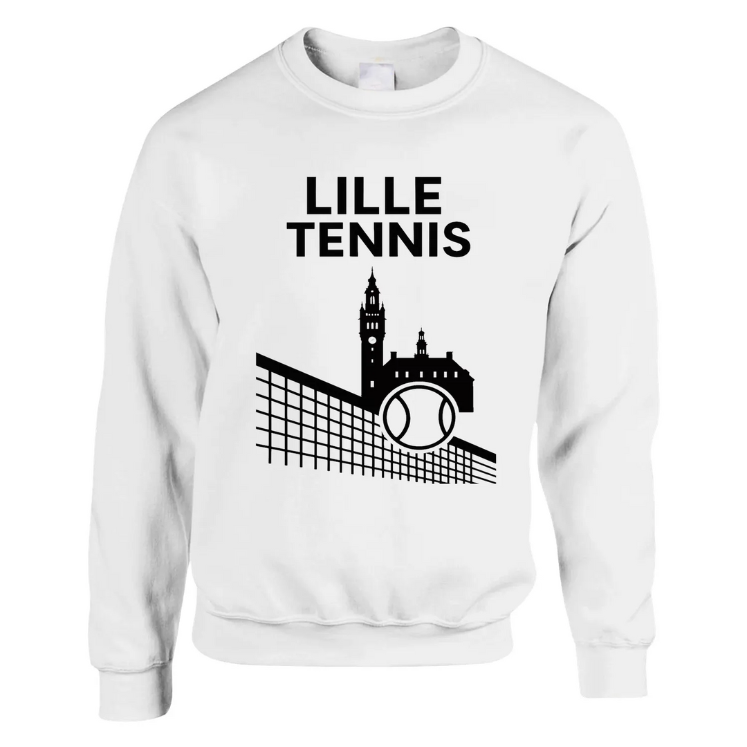 Unisex sweater featuring a graphic print of Lille Tennis