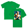 T-shirt featuring an illustration of an American football in action