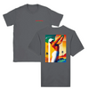 T-shirt featuring a graphic of a golf scene in Palm Springs