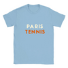 T-shirt featuring a graphic of a tennis player in Paris