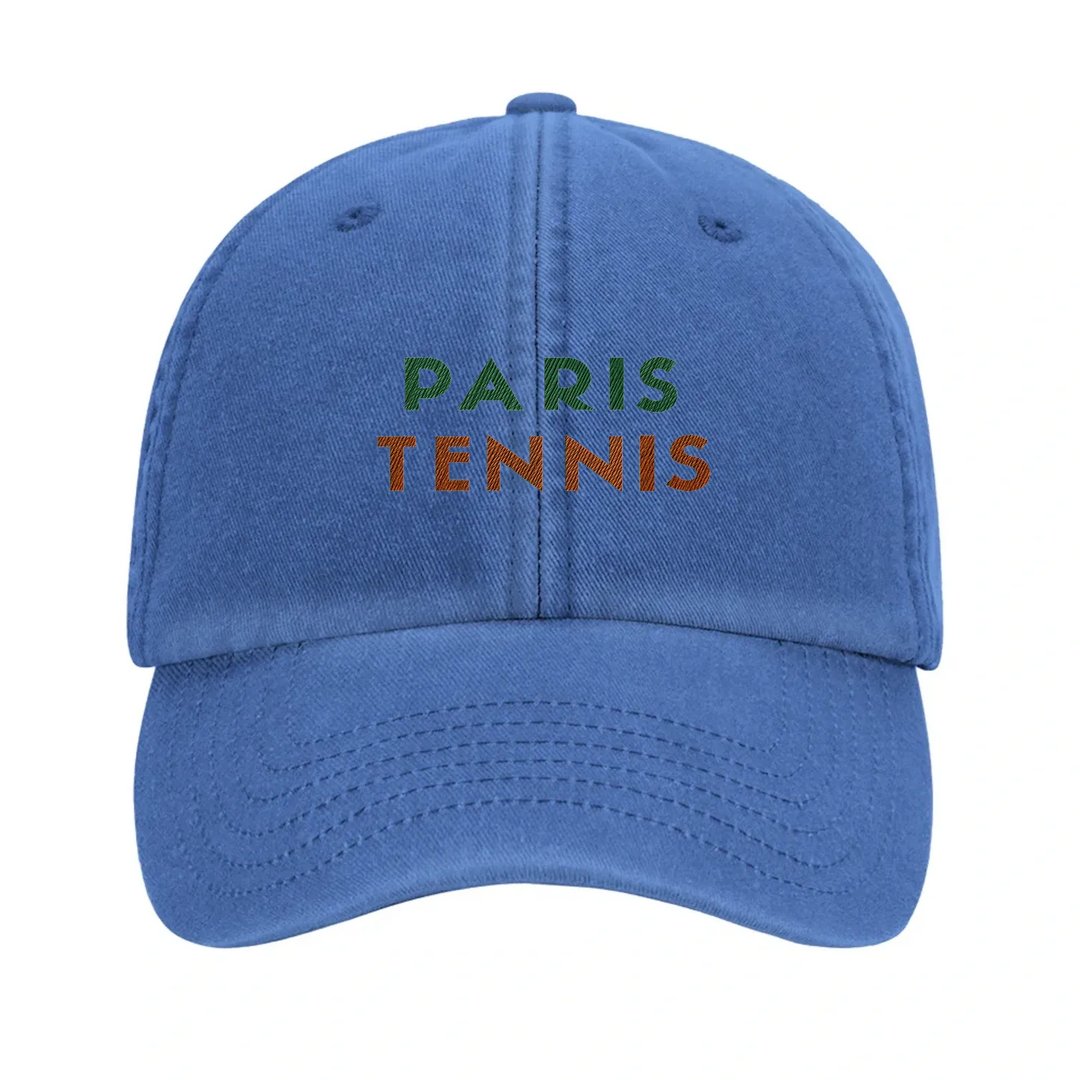 Cap featuring a vintage Paris Tennis embroidered logo design