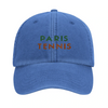 Cap featuring a vintage Paris Tennis embroidered logo design