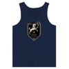 Unisex tank top featuring a graphic of a tennis player with the word 'GOAT'