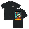 T-shirt featuring a graphic of a basketball and New York skyline