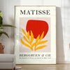 Poster showing Matisse Papiers Découpés style white and orange abstract composition