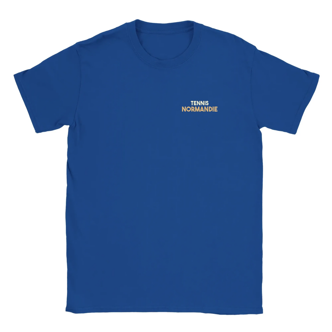T-shirt featuring an embroidered Tennis Normandie logo on the chest