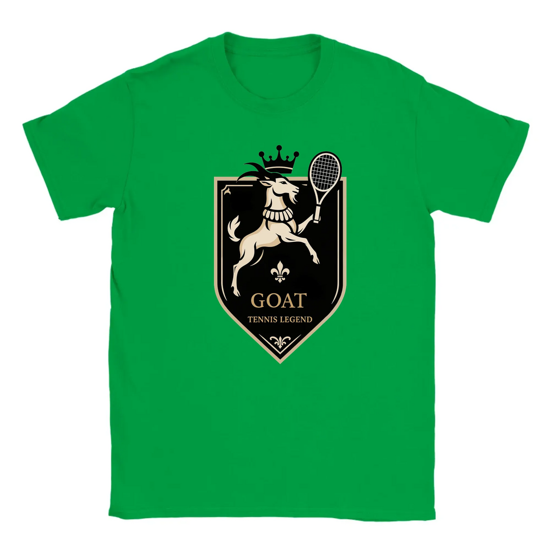 T-shirt featuring a graphic of a tennis player in action
