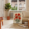 Botanical poster of Berlin flower market in black and red