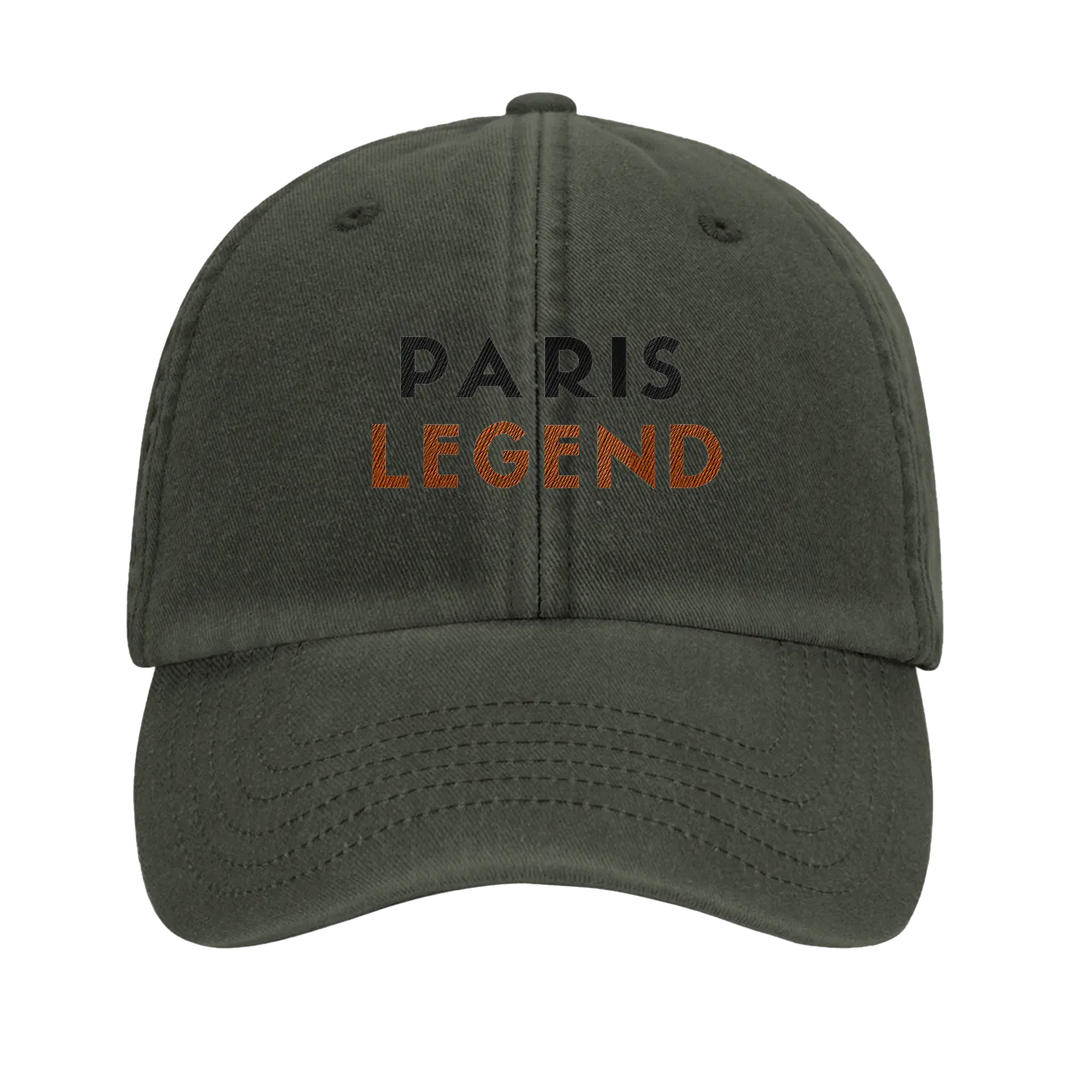 Cap featuring a vintage embroidered design of Tennis Paris Legend