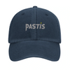 Gorra bordada con el logo 'Pastis Marseille' en un estilo vintage