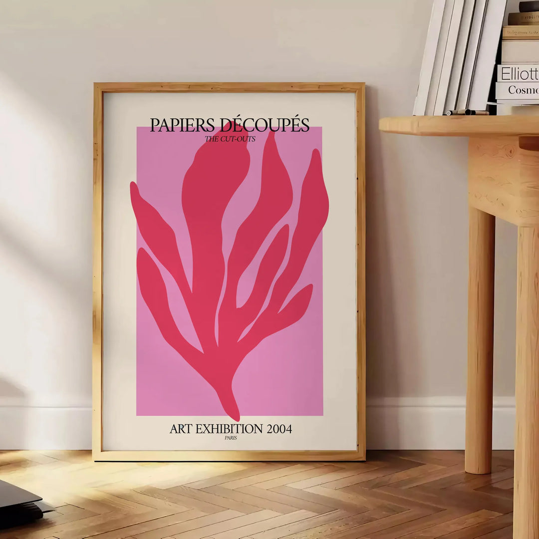 Abstract cutout artwork by Matisse featuring orange and gray shapes