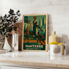 Nanterre basketball poster, vintage Art Deco style with bold graphic design
