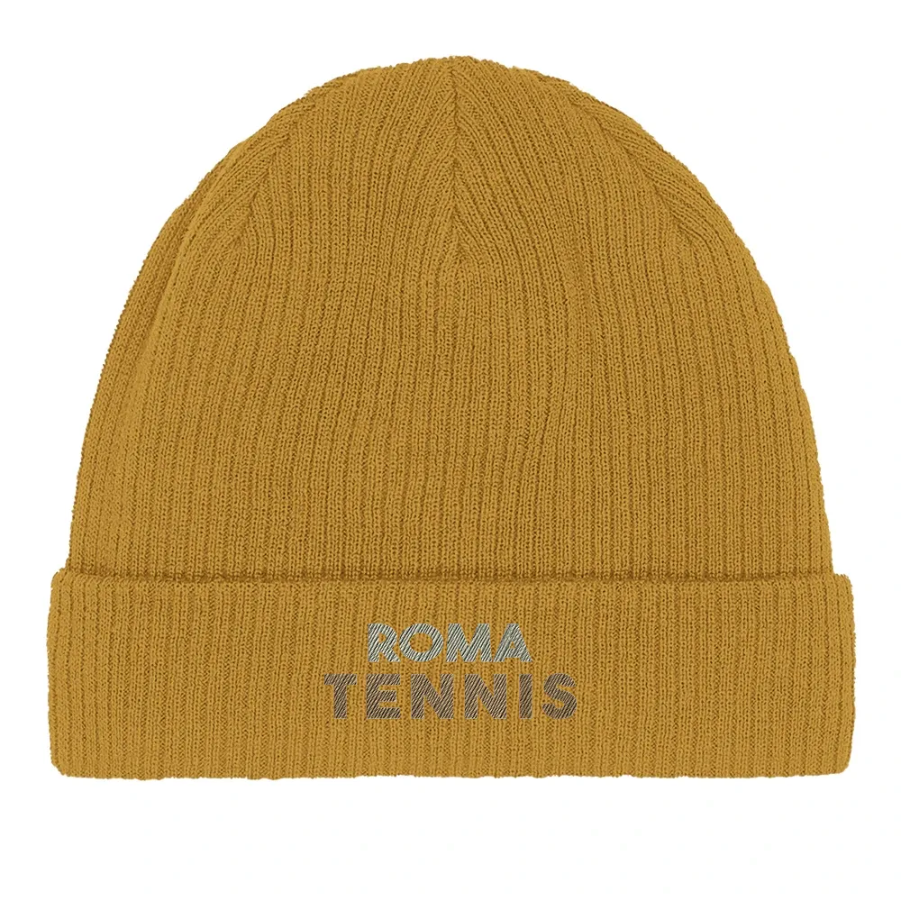 Embroidered beanie featuring the Roma Tennis 2 logo design