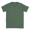 T-shirt featuring an embroidered design of a tennis racket and ball