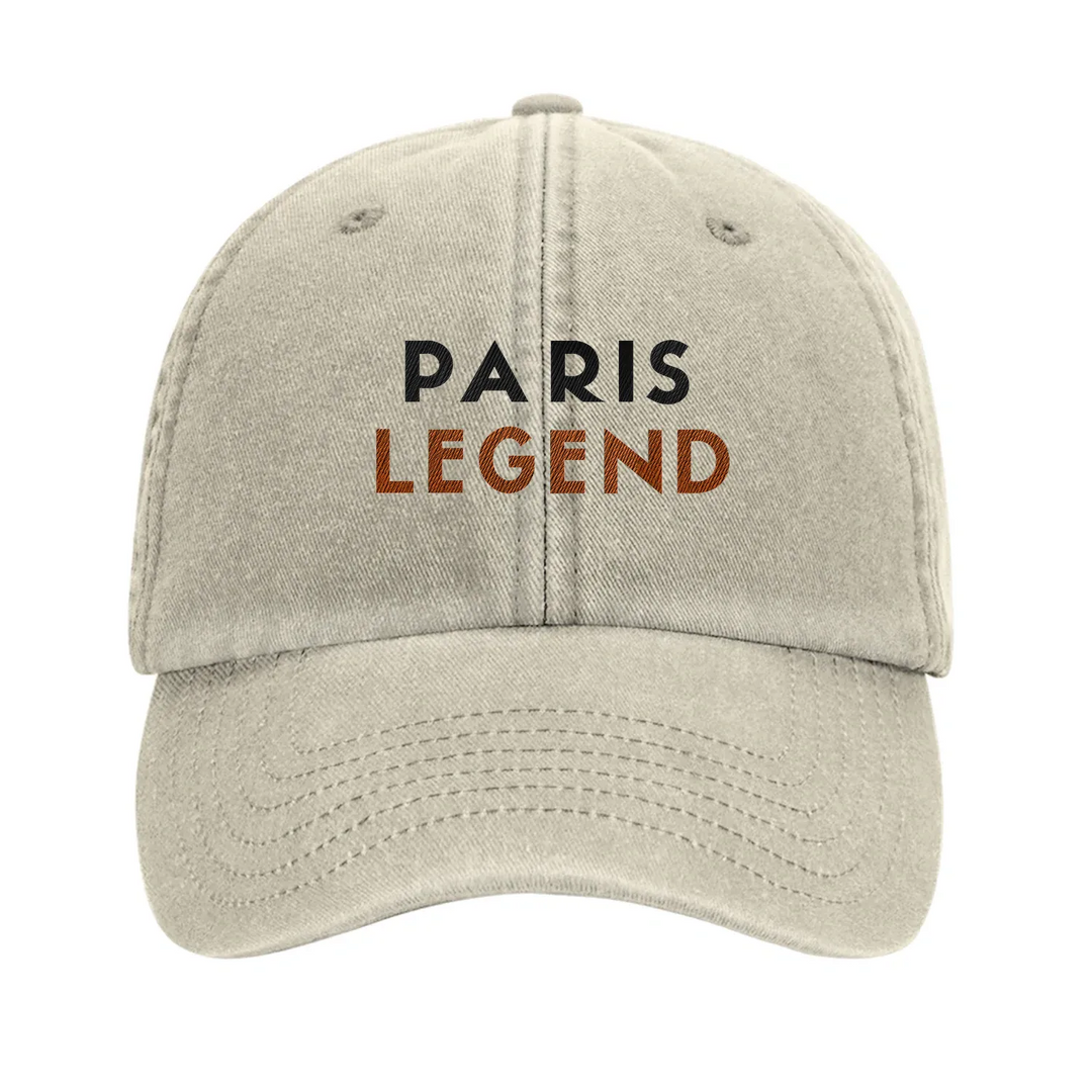 Cap featuring a vintage embroidered design of Tennis Paris Legend