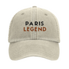 Cap featuring a vintage embroidered design of Tennis Paris Legend