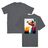 T-shirt featuring a graphic of a golf scene in Palm Springs