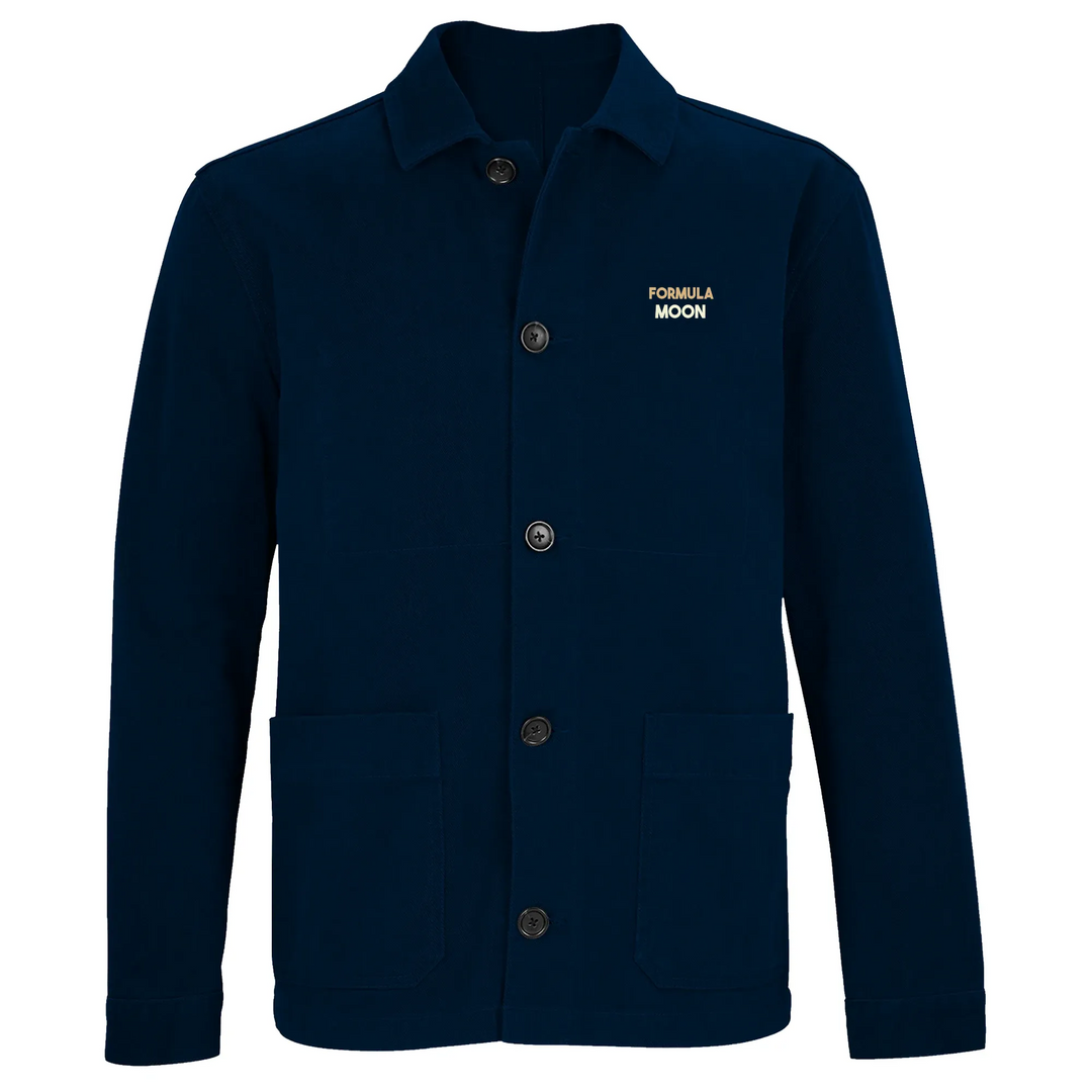 Embroidered jacket featuring a Formula 1 moon design on the chest