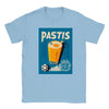T-shirt featuring a graphic of a Pastis cocktail and Marseille skyline