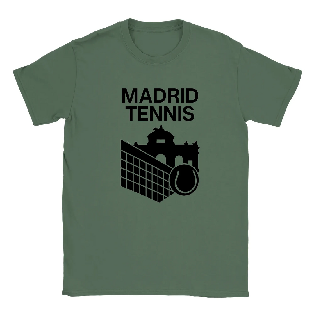 T-shirt featuring a graphic of a tennis player in action