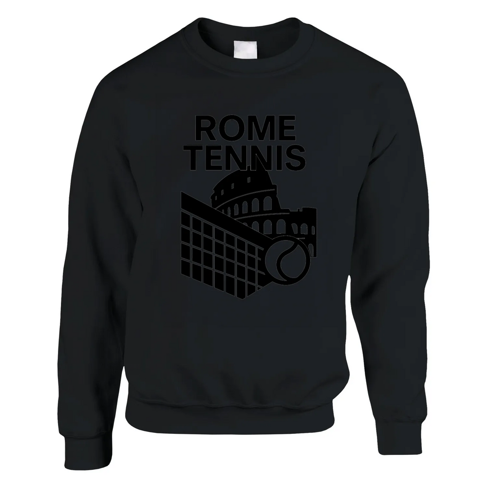 Sweater featuring a graphic of tennis players in Rome
