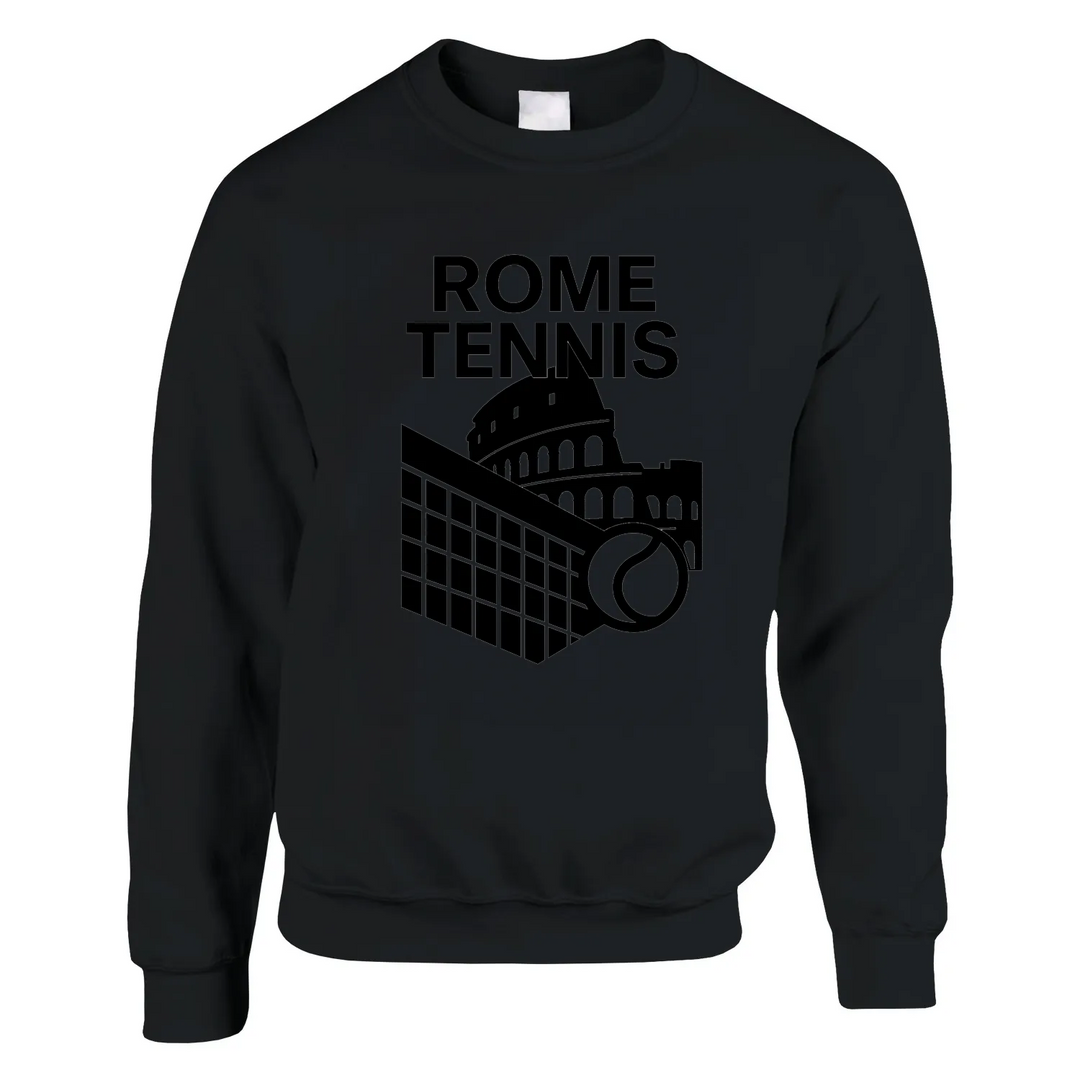 Sweater featuring a graphic of tennis players in Rome