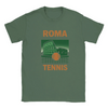 T-shirt featuring a graphic of a tennis player in action