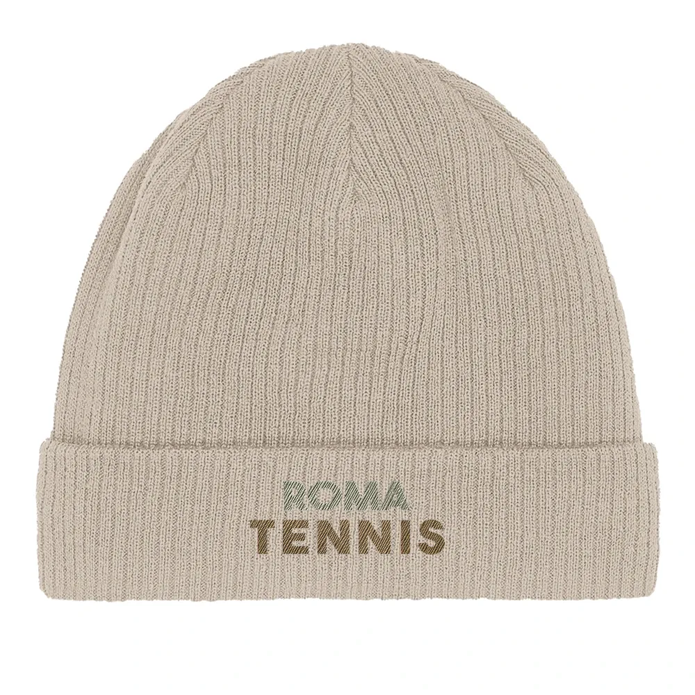 Embroidered beanie featuring the Roma Tennis 2 logo design