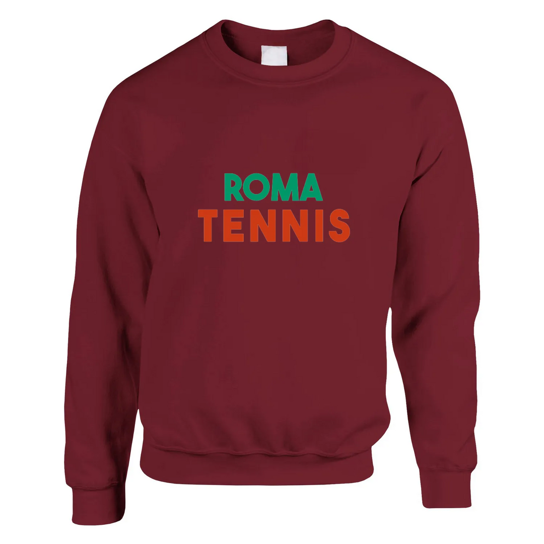 Unisex sweater featuring a minimalist Roma Tennis logo design