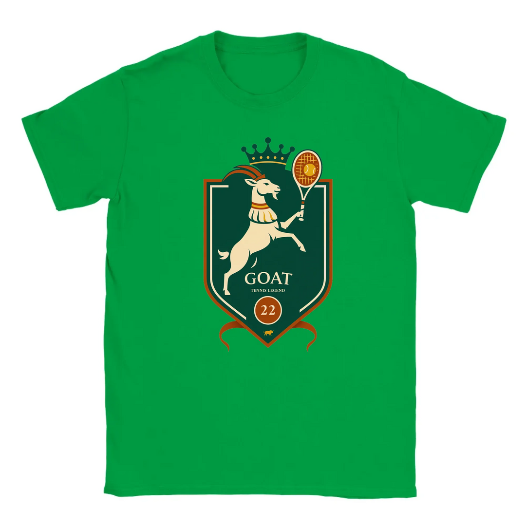 T-shirt featuring a graphic of Rafael Nadal playing tennis