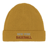 Embroidered beanie featuring a New York Baseball 5 design