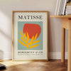 Orange and black Matisse papiers découpés poster, abstract cutout composition