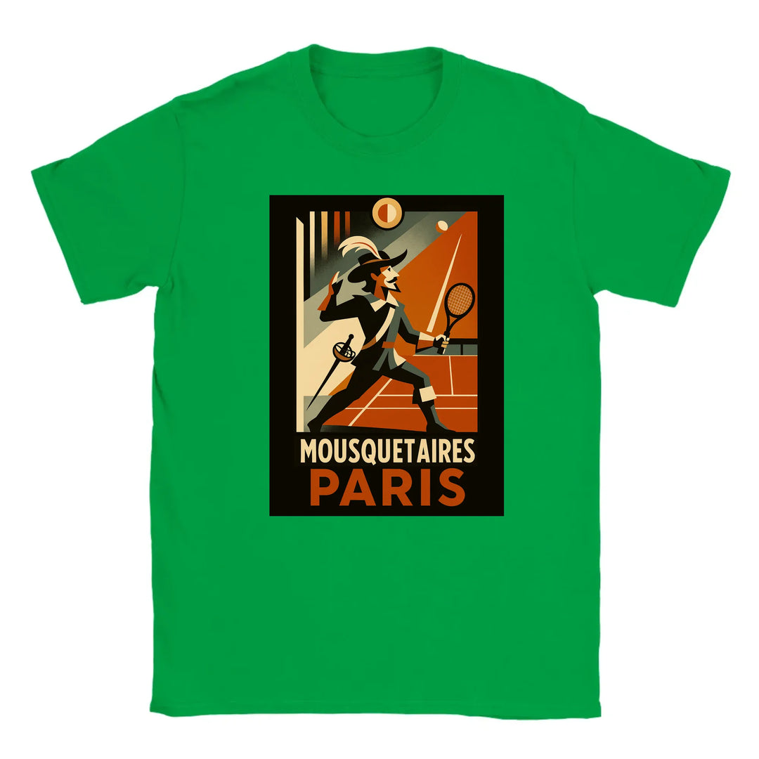 Koszulka z klasycznym logo vintage Mousquetaires Paris tenis