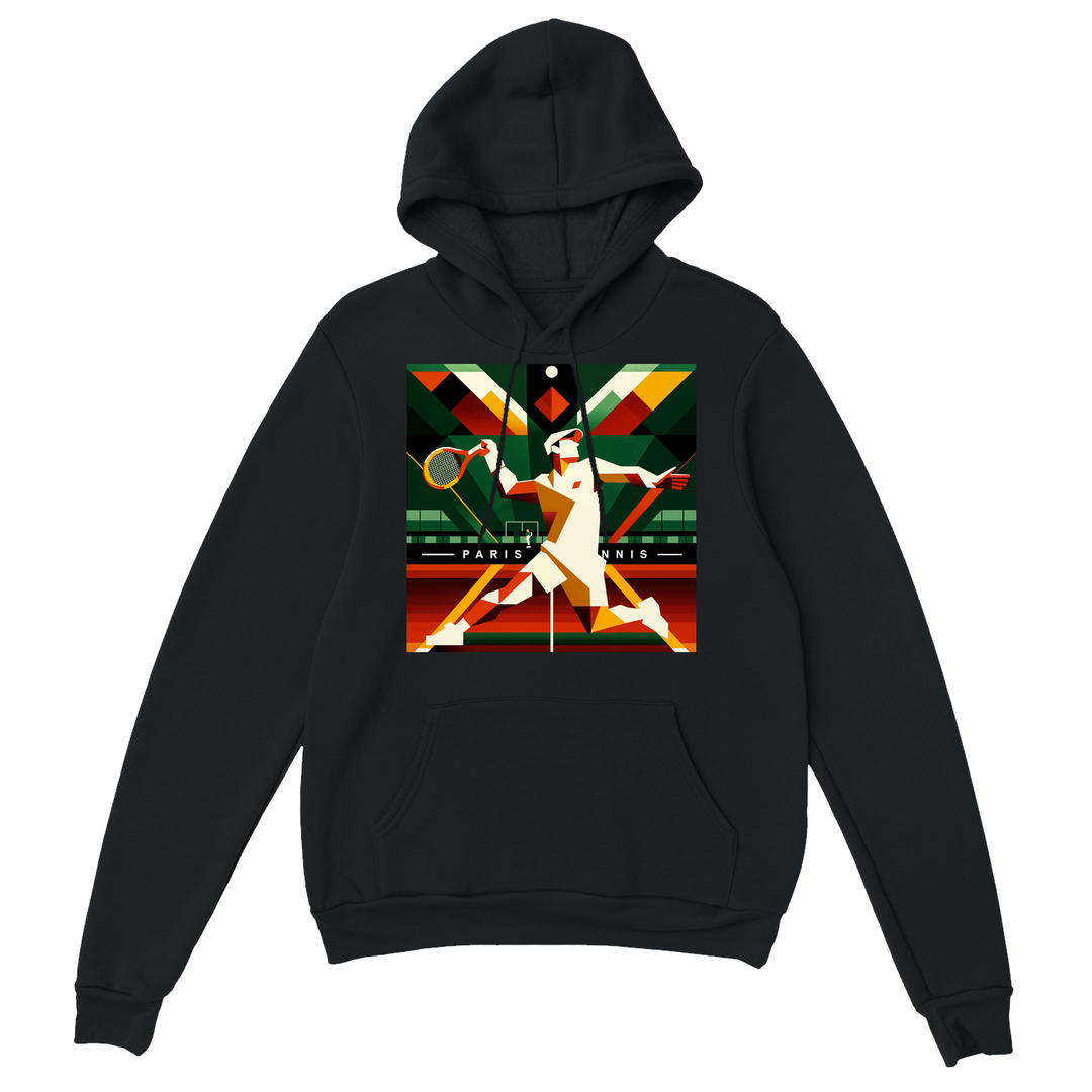 Hoodie with a graphic of a tennis player in Paris