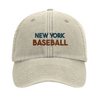 Gorra bordada con un logo de béisbol vintage de Nueva York