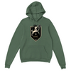 Hoodie with a graphic of a goat playing tennis, featuring bold colors