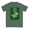T-shirt featuring a graphic of a tennis racket and Wimbledon logo