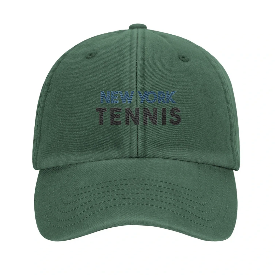Embroidered cap featuring a vintage New York Tennis logo
