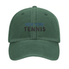 Embroidered cap featuring a vintage New York Tennis logo