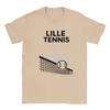 T-shirt featuring a graphic of a tennis player in action