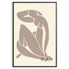 Matisse Blue Nude II in cut-out style featuring blue, orange, and green tones