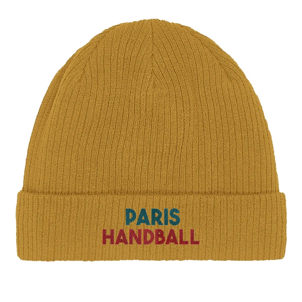 Embroidered beanie featuring the Paris Handball logo in a soft knit design