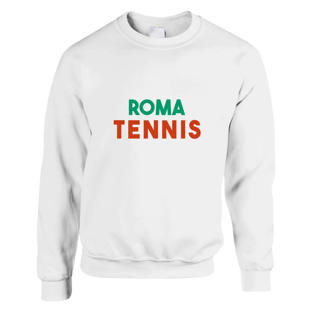 Unisex sweater featuring a minimalist Roma Tennis logo design