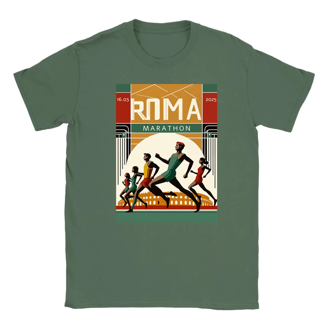 T-Shirt mit einem Grafikdesign des Logos des Rom-Marathons 6